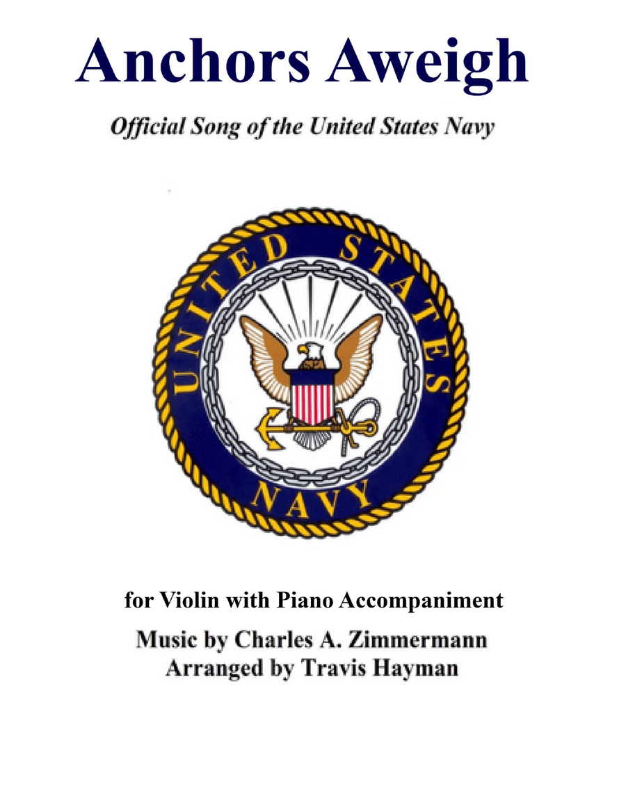 Anchors Aweigh - for Violin with Piano Accompaniment Violin Solo scores gallery preview page 1