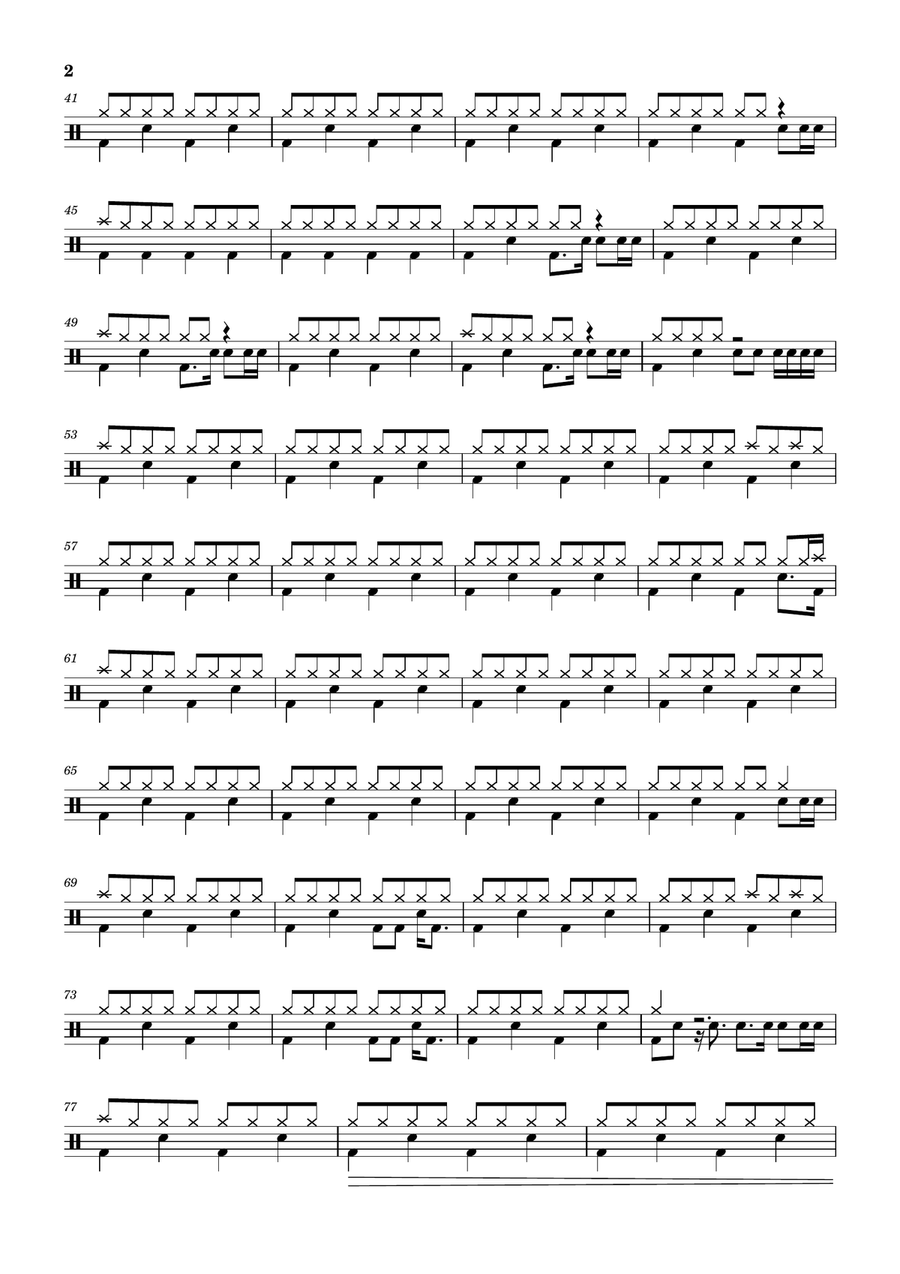 Kyrie (Kyrie Eleison) Kyrie (Kyrie Eleison) Drum Set scores gallery preview page 2