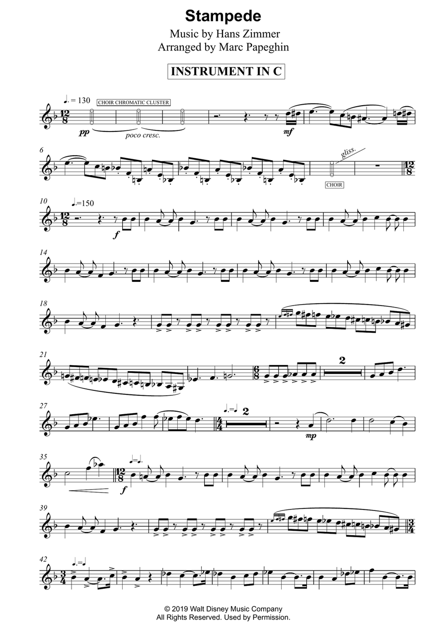 Stampede Stampede C Instrument scores gallery preview page 1