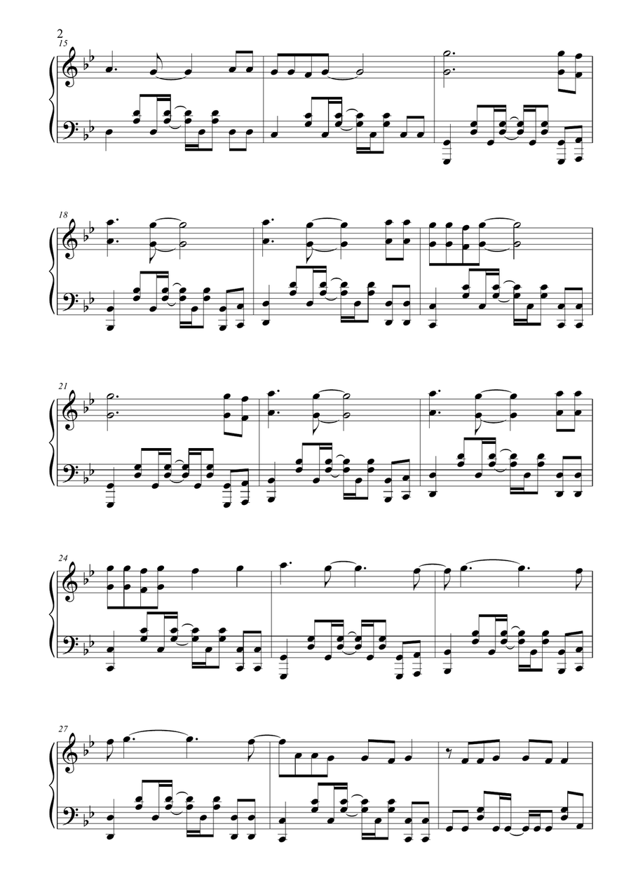 Love Me Again Love Me Again Piano Solo scores gallery preview page 2