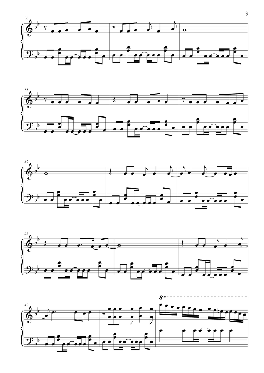 Love Me Again Love Me Again Piano Solo scores gallery preview page 3