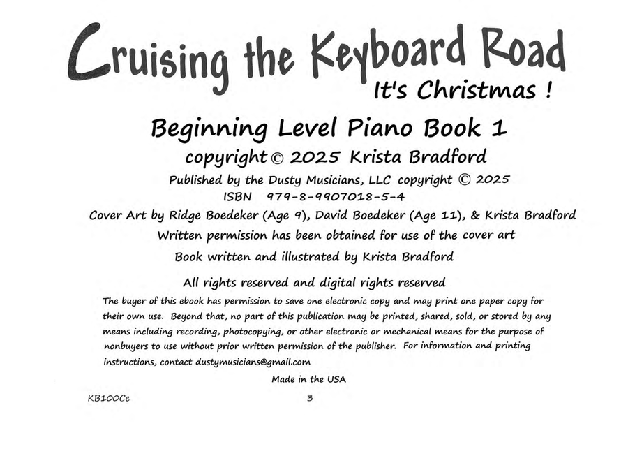 Cruising the Keyboard Road - It's Christmas! - Beginning Level Piano eBook 1 Easy Piano scores gallery preview page 3