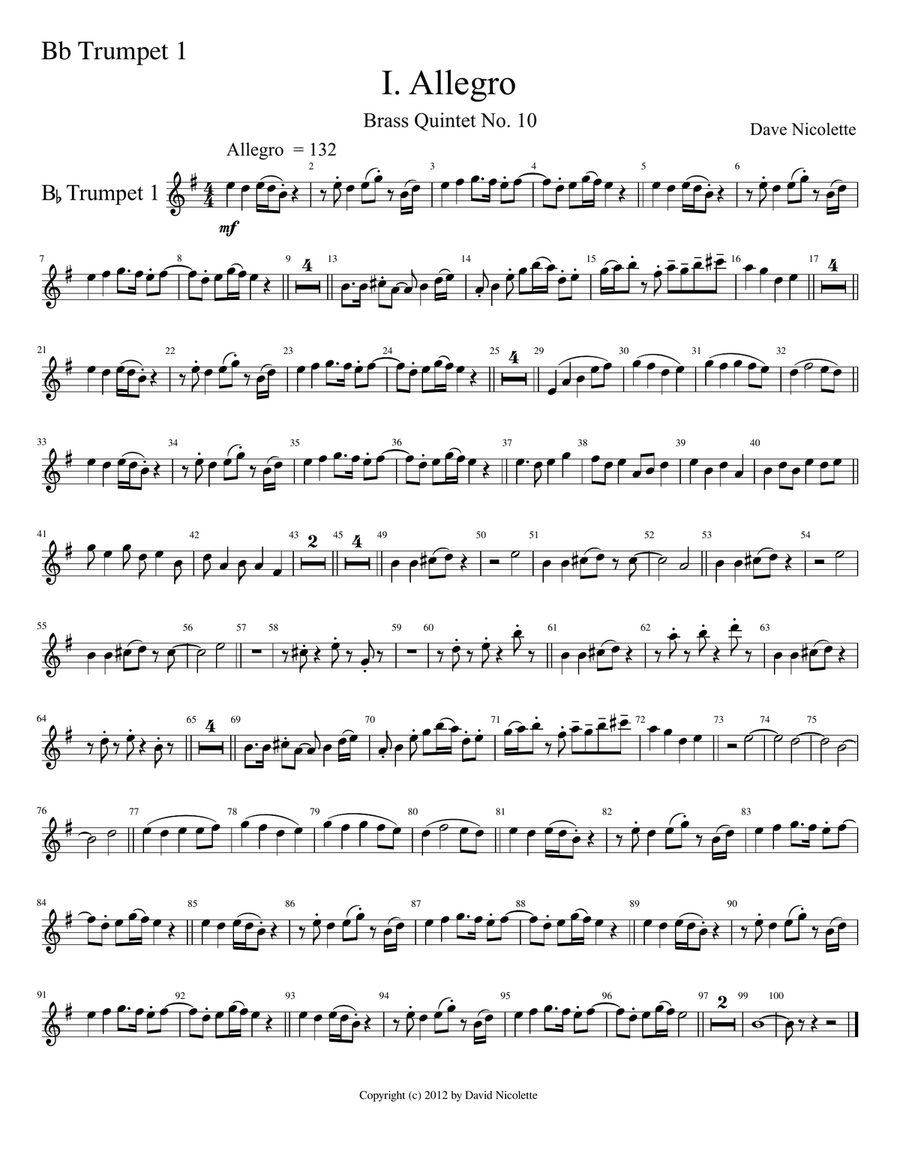 Brass Quintet No. 10 Brass Quintet scores gallery preview page 6