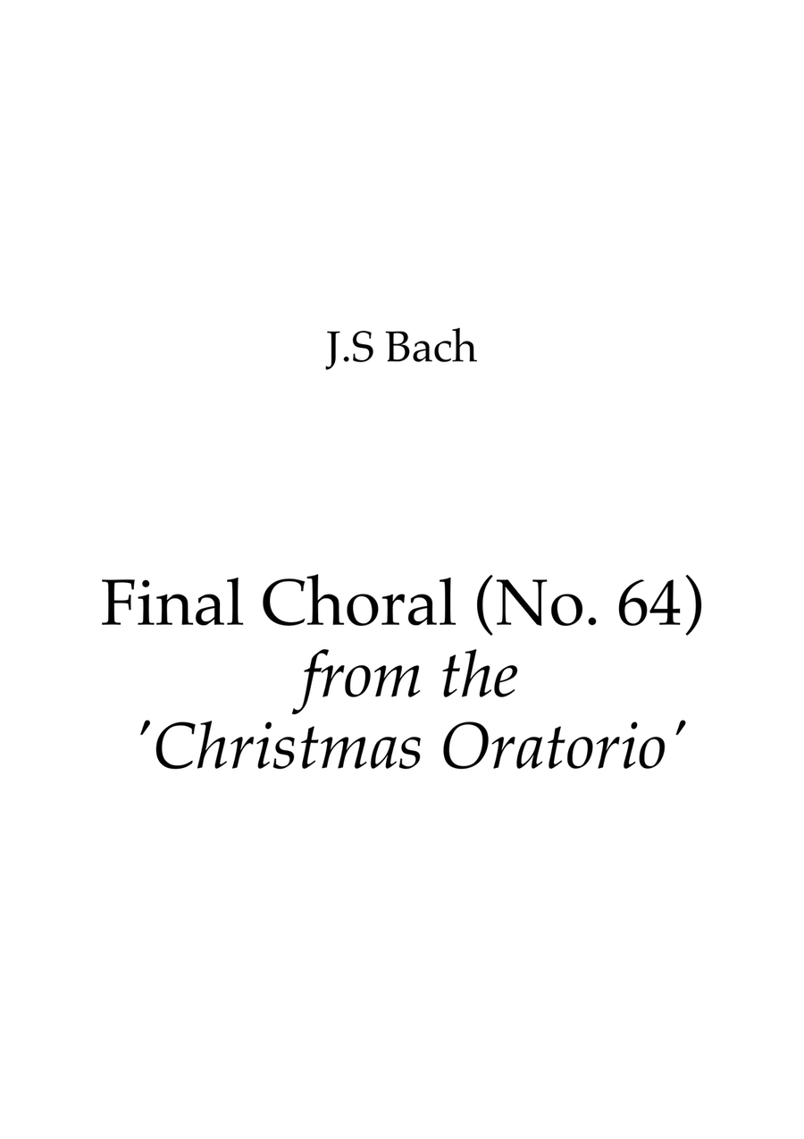 Final Choral from the 'Christmas Oratorio' Brass Quintet scores gallery preview page 1