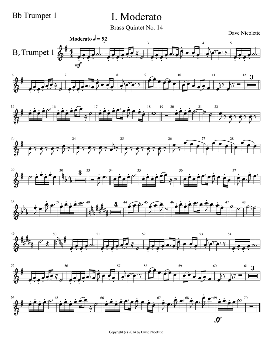 Brass Quintet No. 14 Brass Quintet scores gallery preview page 6