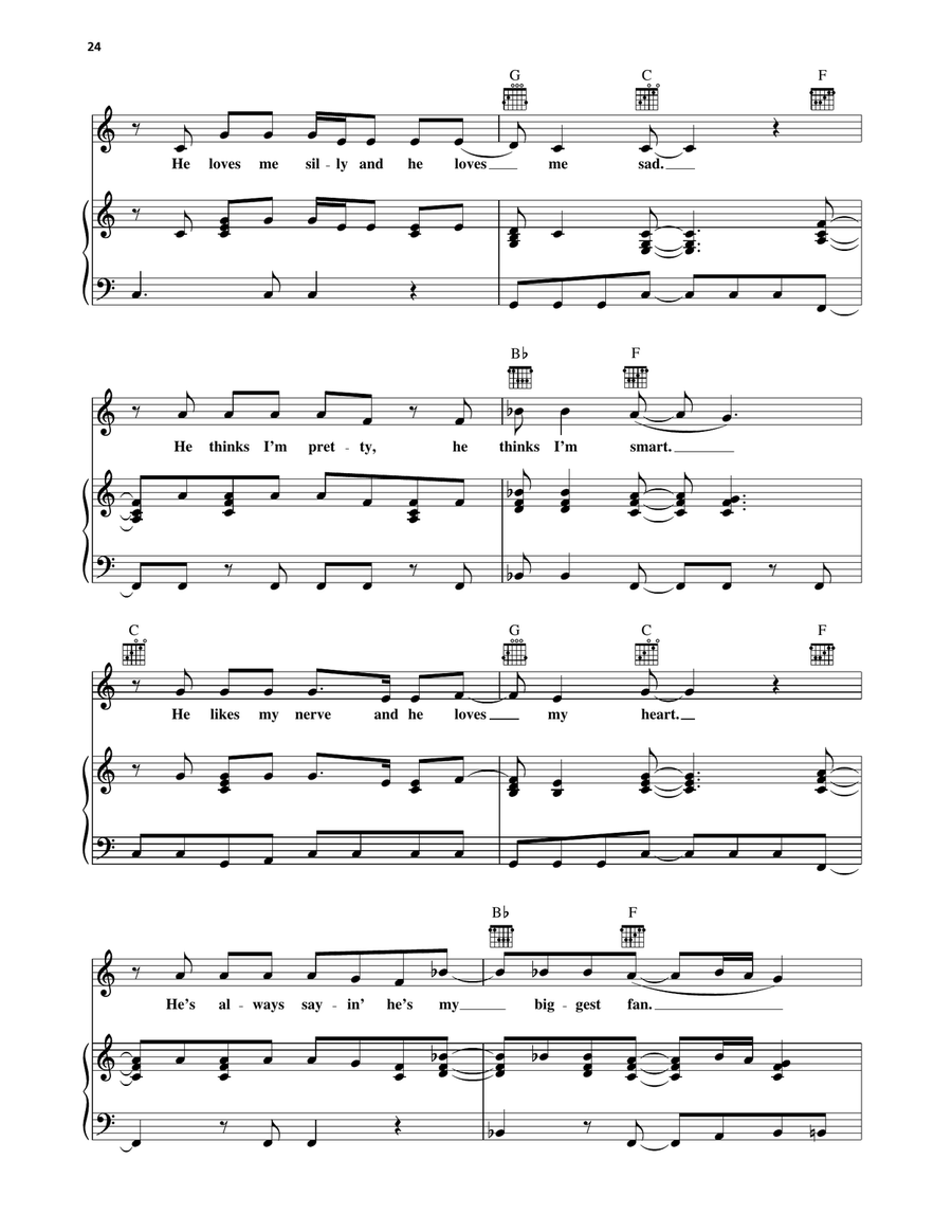 My Baby Loves Me My Baby Loves Me Piano, Vocal, Guitar scores gallery preview page 3