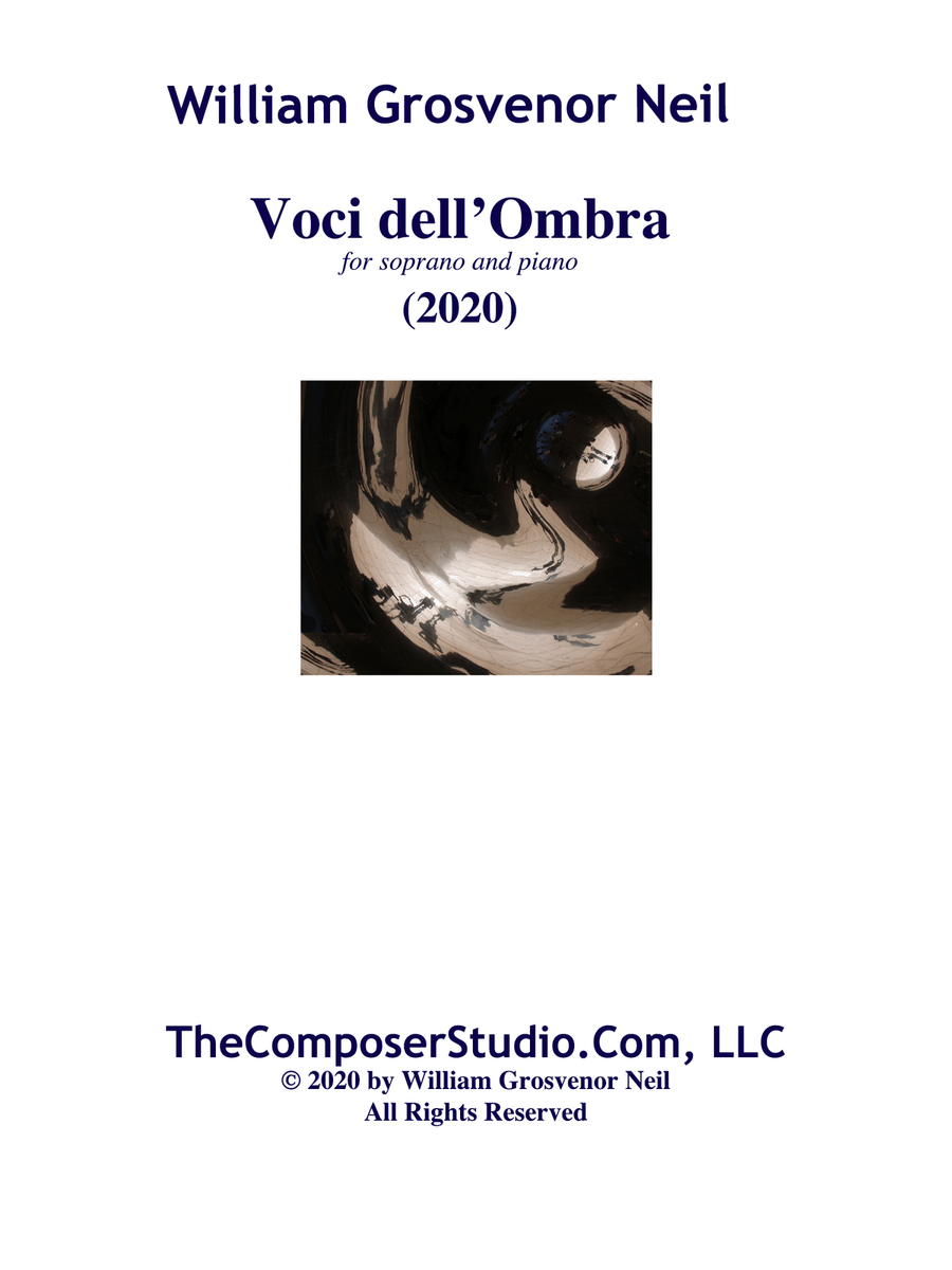Voci dell'Ombra Piano, Vocal scores gallery preview page 1