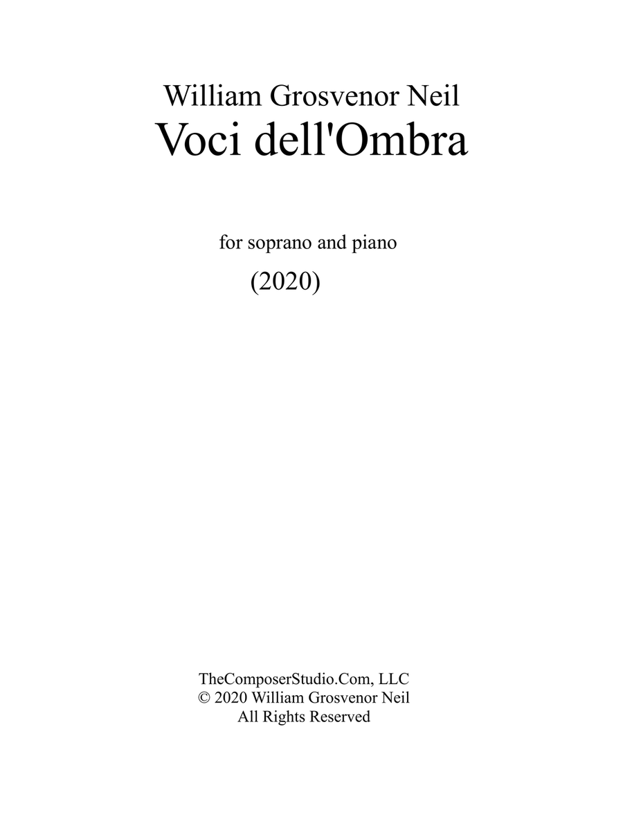 Voci dell'Ombra Piano, Vocal scores gallery preview page 2