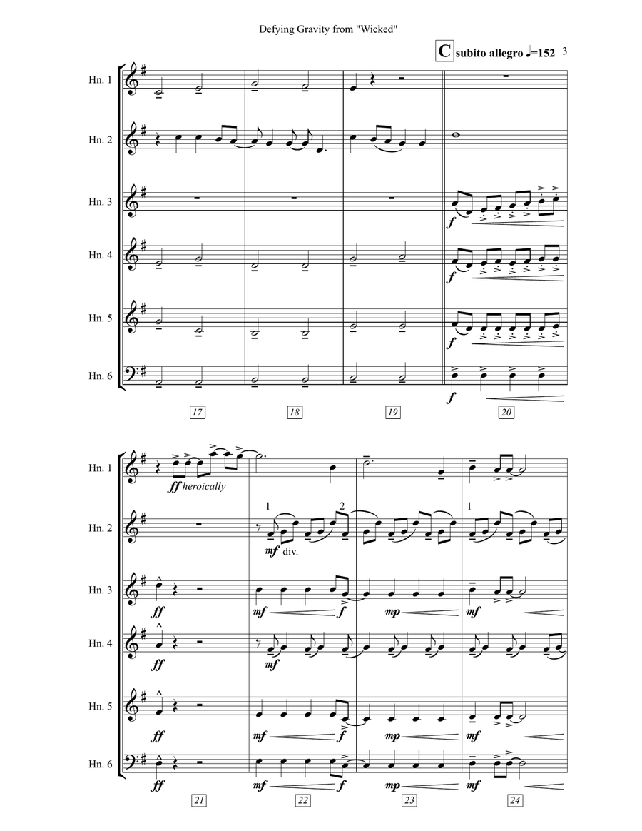 Defying Gravity Defying Gravity Horn scores gallery preview page 5