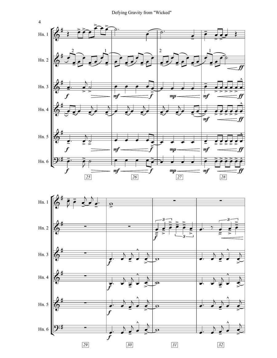 Defying Gravity Defying Gravity Horn scores gallery preview page 6