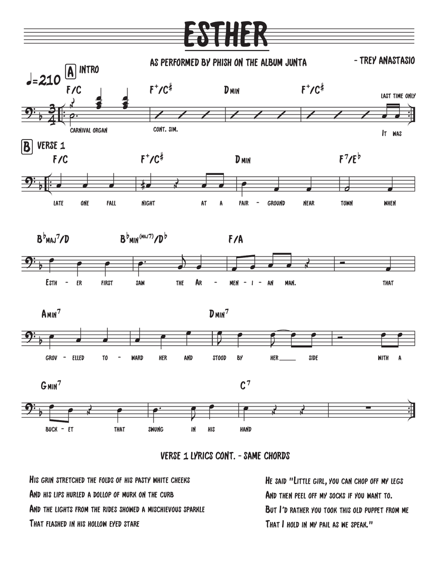 Esther Piano scores gallery preview page 1