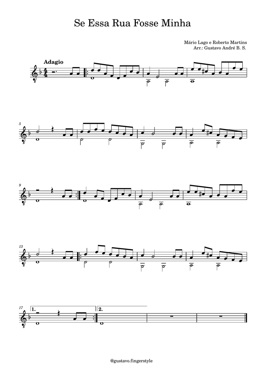 Se Essa Rua Fosse Minha Se Essa Rua Fosse Minha Acoustic Guitar scores gallery preview page 1