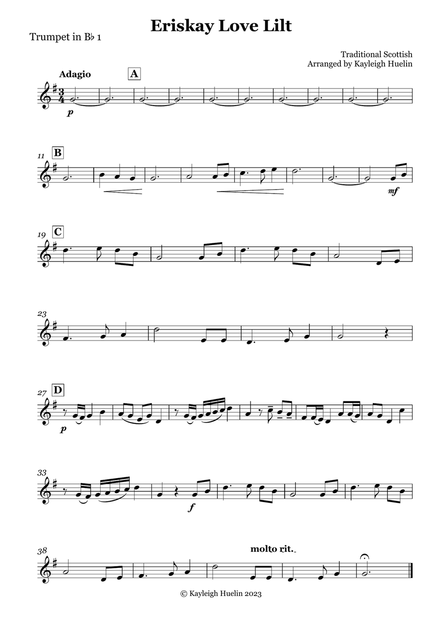 Eriskay Love Lilt - Brass quartet Brass Quartet scores gallery preview page 4