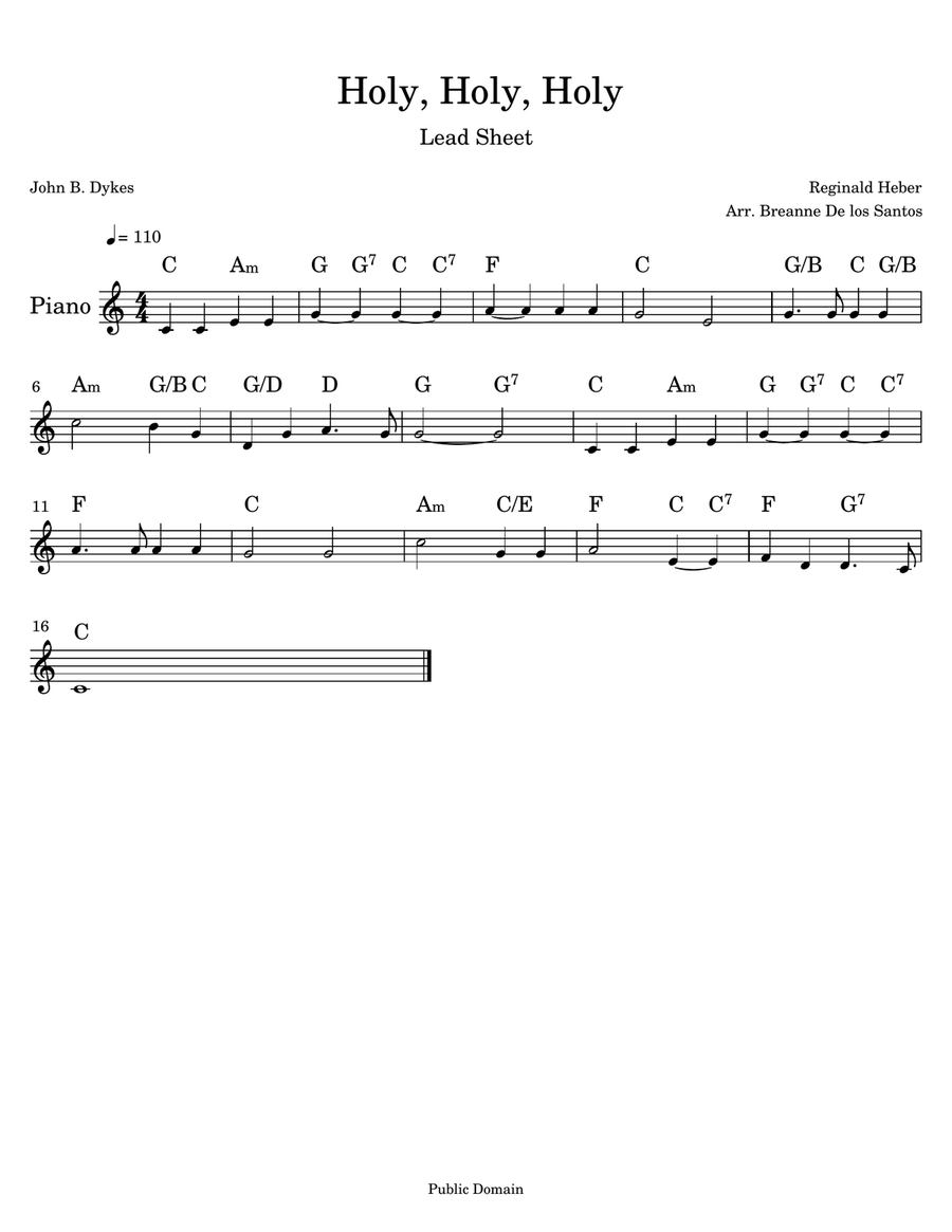 Holy, Holy, Holy Holy, Holy, Holy Piano scores gallery preview page 1
