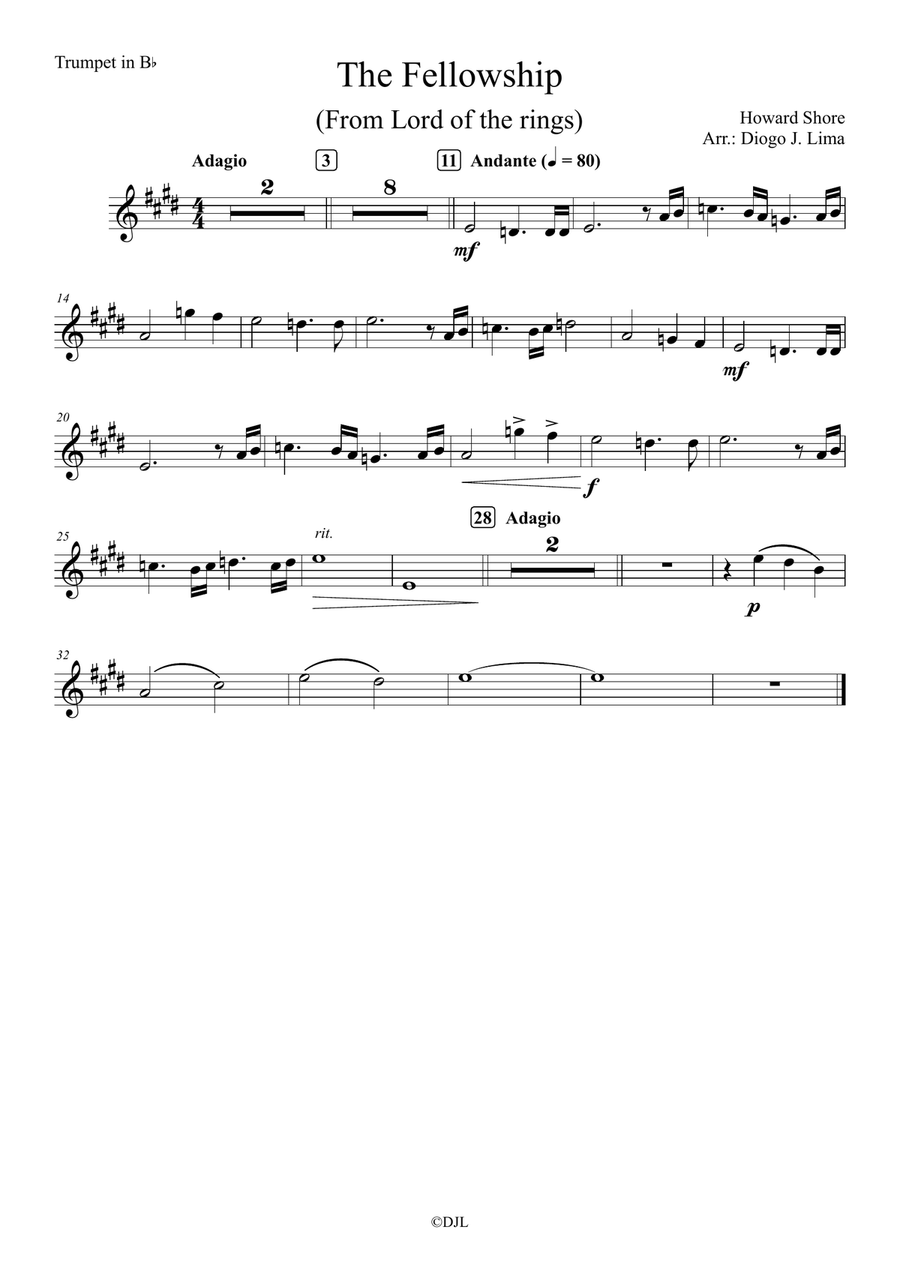 The Fellowship The Fellowship Trumpet scores gallery preview page 3