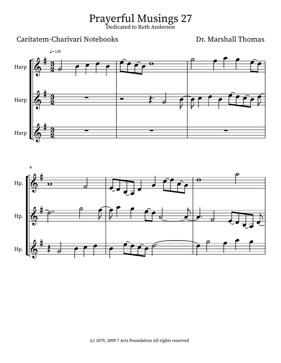 Prayerful Musings 27 Prayerful Musings 27 Small Ensemble scores gallery preview page 1