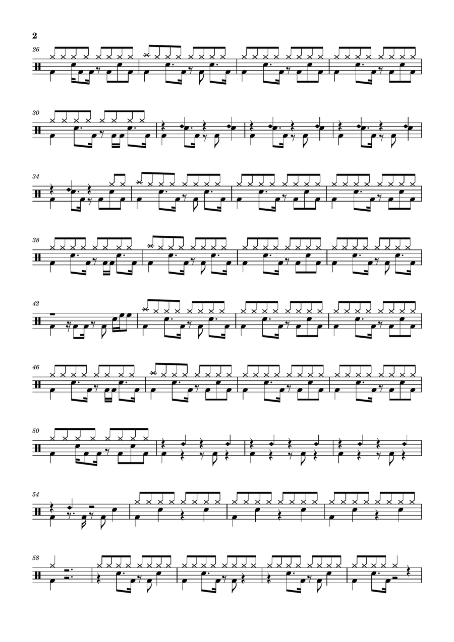 Never Say Never Never Say Never Drum Set scores gallery preview page 2