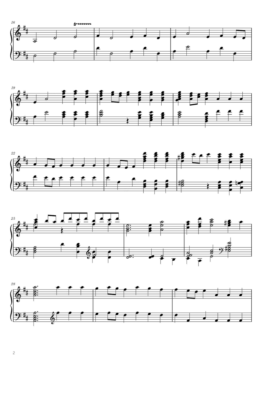 Alla Hornpipe HWV 349 Suite in D Major - George Frideric Handel Piano Solo scores gallery preview page 2