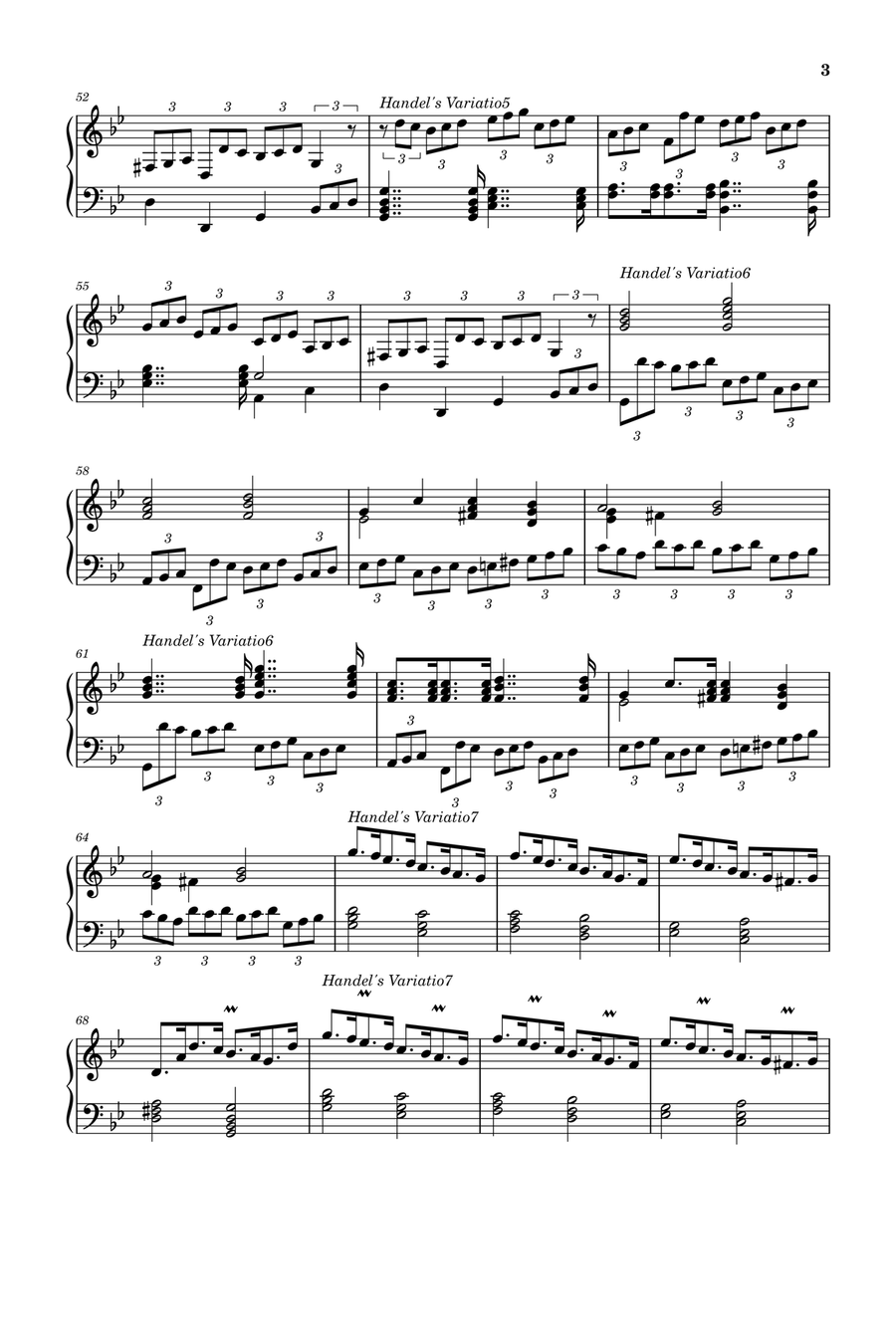 Passacaglia HWV 432 from Suite in G mino - George Frideric Handel Piano Solo scores gallery preview page 3