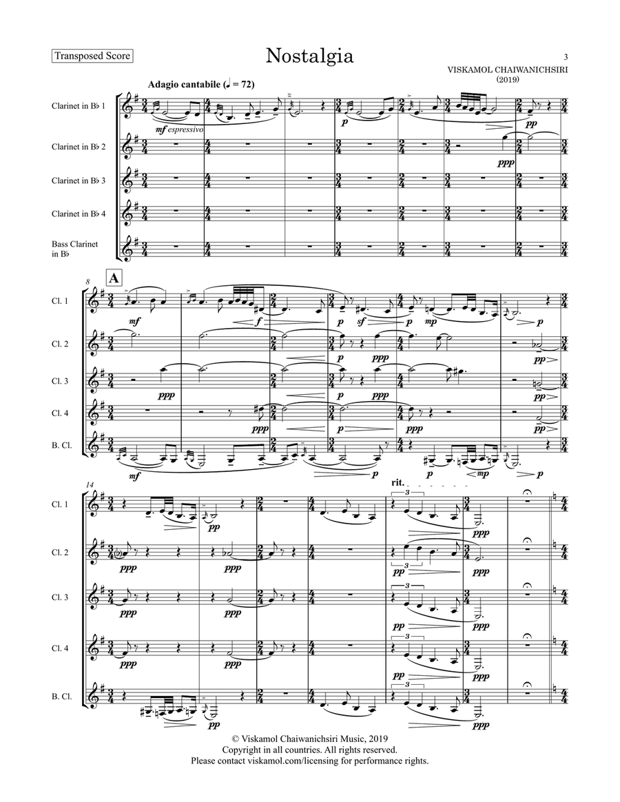 Nostalgia - Score Only Small Ensemble scores gallery preview page 5