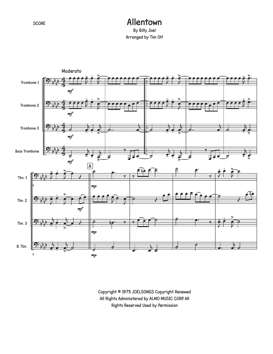 Allentown Allentown Brass Quartet scores gallery preview page 1
