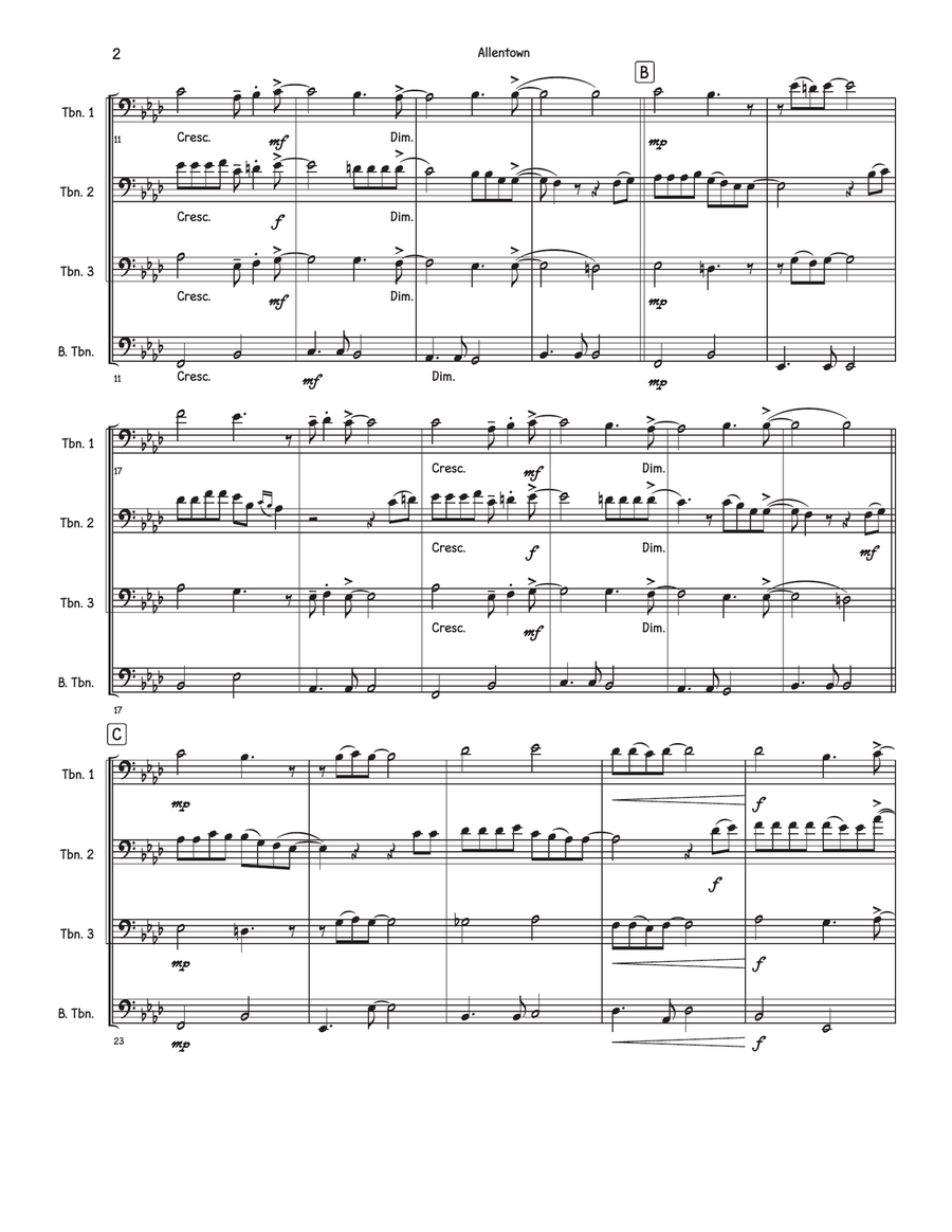 Allentown Allentown Brass Quartet scores gallery preview page 2