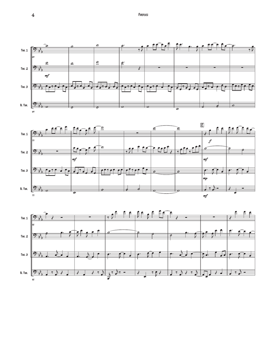 Fireflies Fireflies Brass Quartet scores gallery preview page 4