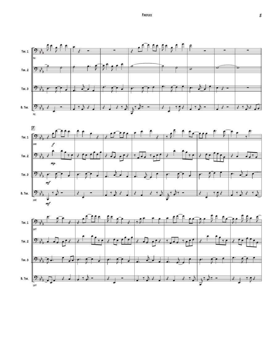 Fireflies Fireflies Brass Quartet scores gallery preview page 5