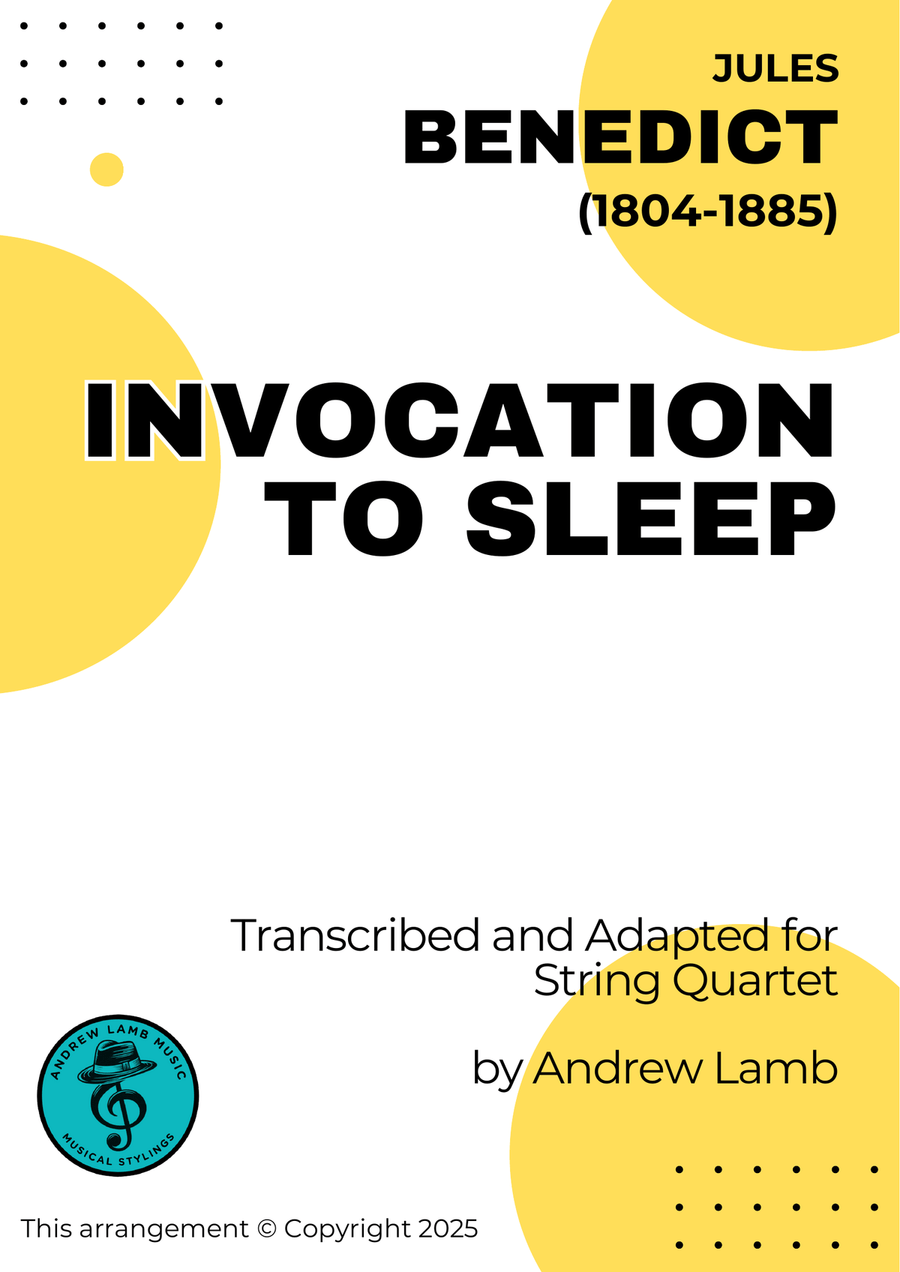 Jules BENEDICT | Invocation to Sleep | for String Quartet String Quartet scores gallery preview page 1