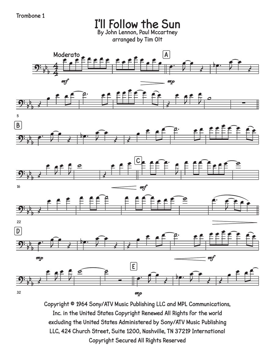 I'll Follow The Sun I'll Follow The Sun Brass Quartet scores gallery preview page 5