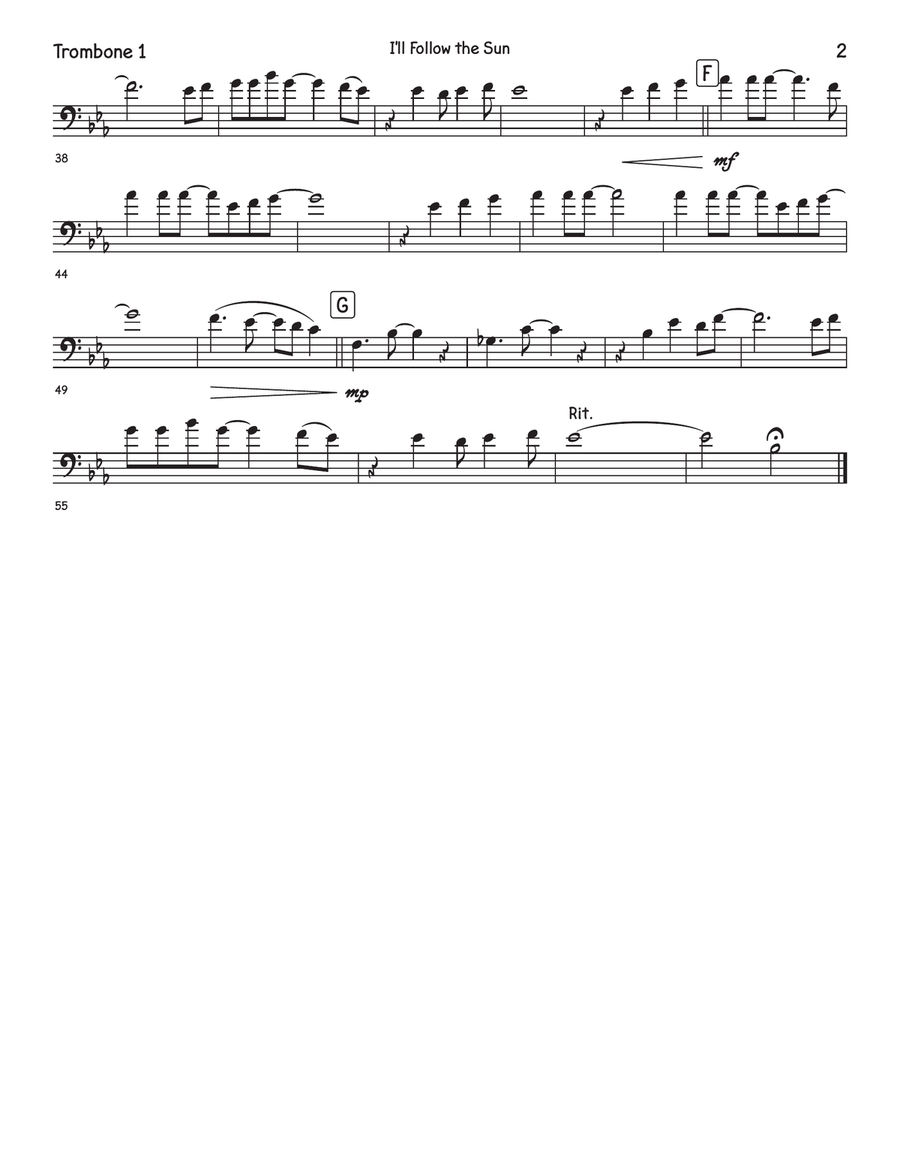 I'll Follow The Sun I'll Follow The Sun Brass Quartet scores gallery preview page 6