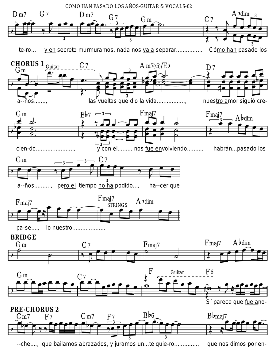 Como Han Pasado Los Anos Como Han Pasado Los Anos Piano scores gallery preview page 2