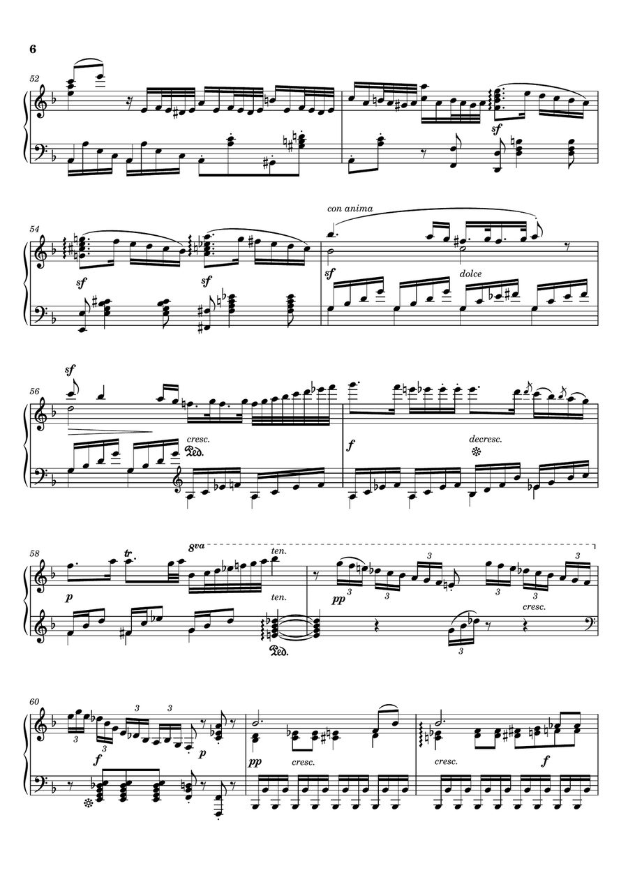 Clementi - Keyboard Sonata in D Minor, Op.50, No.2 I. Allegro - Original for Piano Solo Piano Solo scores gallery preview page 6