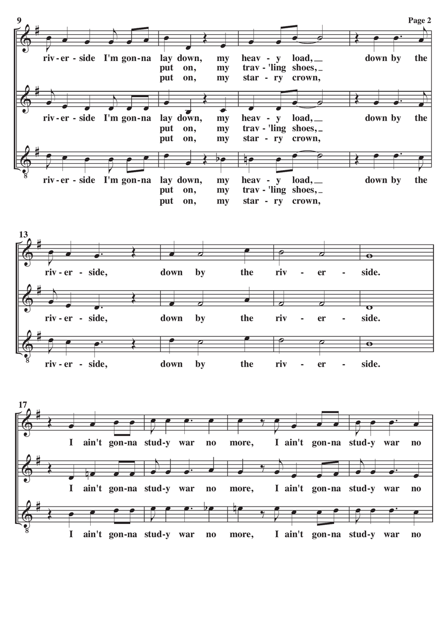 Down By The Riverside A Cappella SAT SAT scores gallery preview page 2