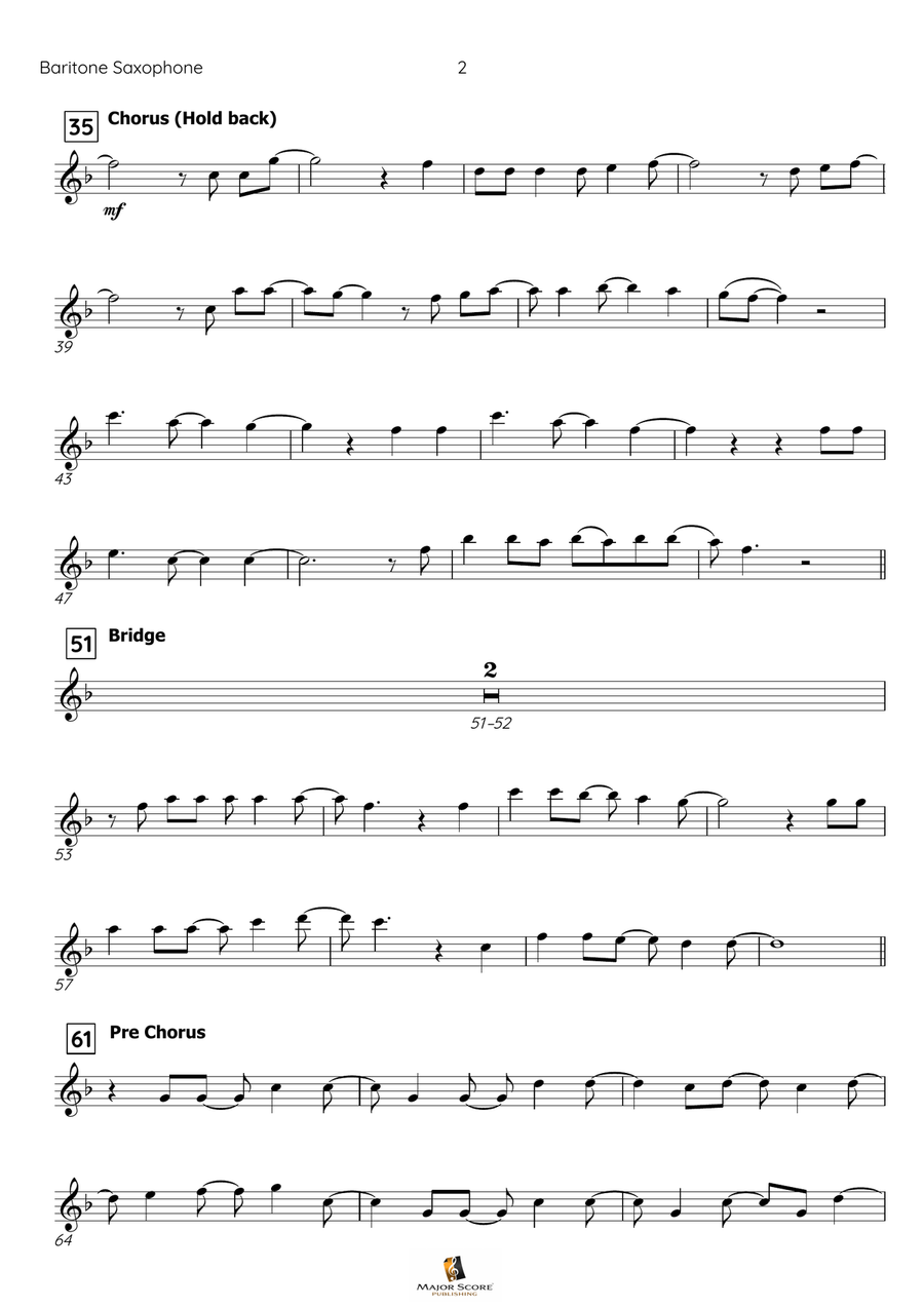 Let It Go Baritone Saxophone scores gallery preview page 3