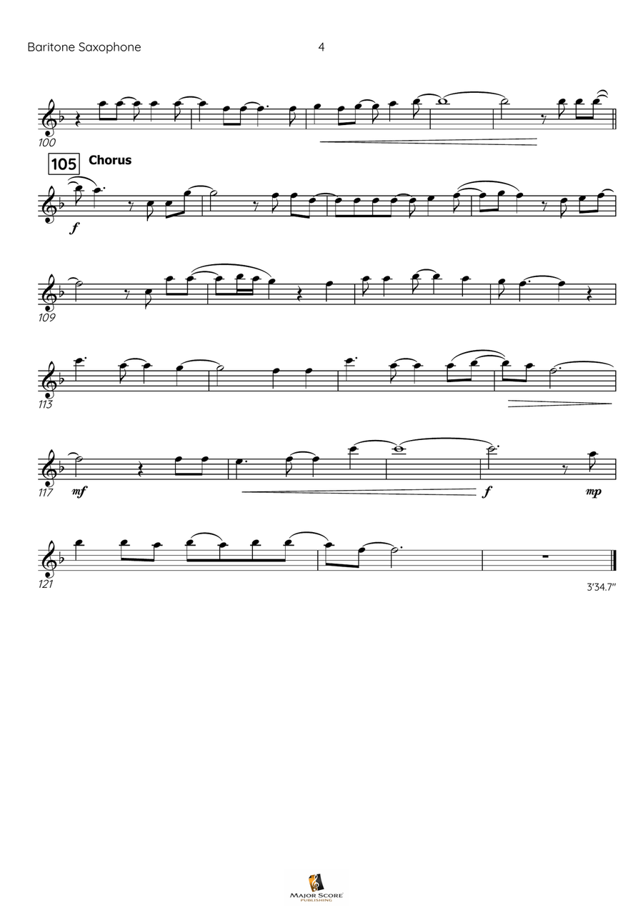 Let It Go Baritone Saxophone scores gallery preview page 5
