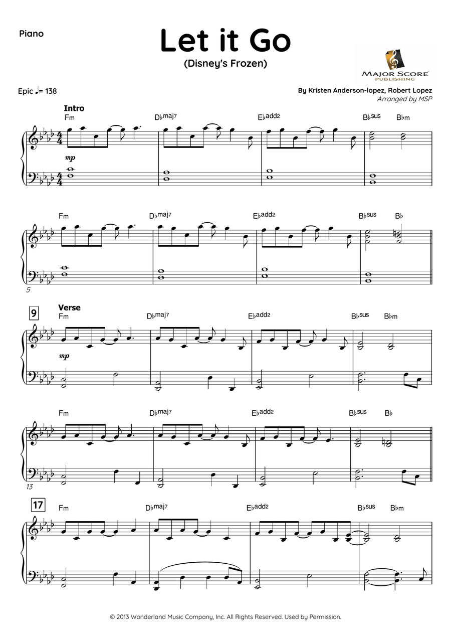 Let It Go Baritone Saxophone scores gallery preview page 6