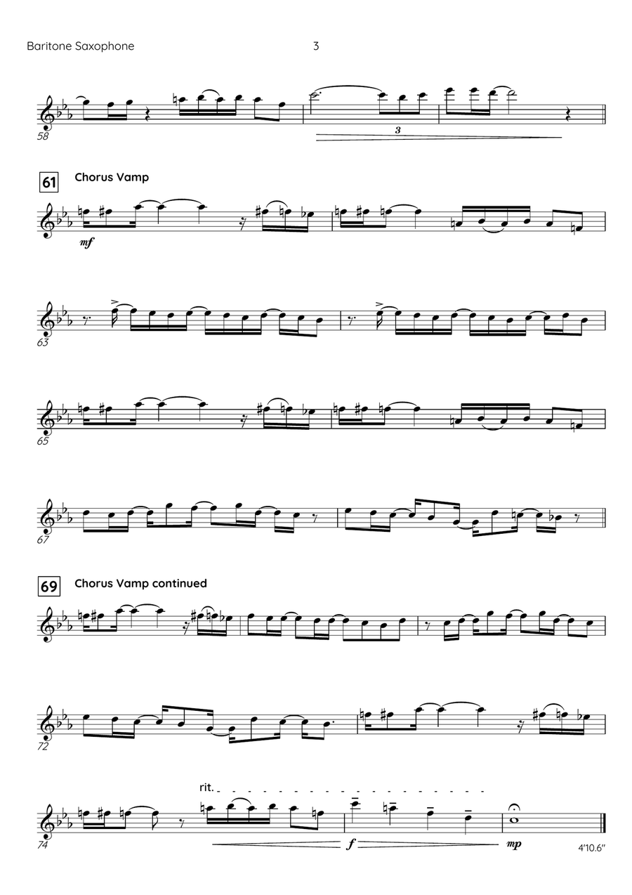 Leave The Door Open Baritone Saxophone scores gallery preview page 4
