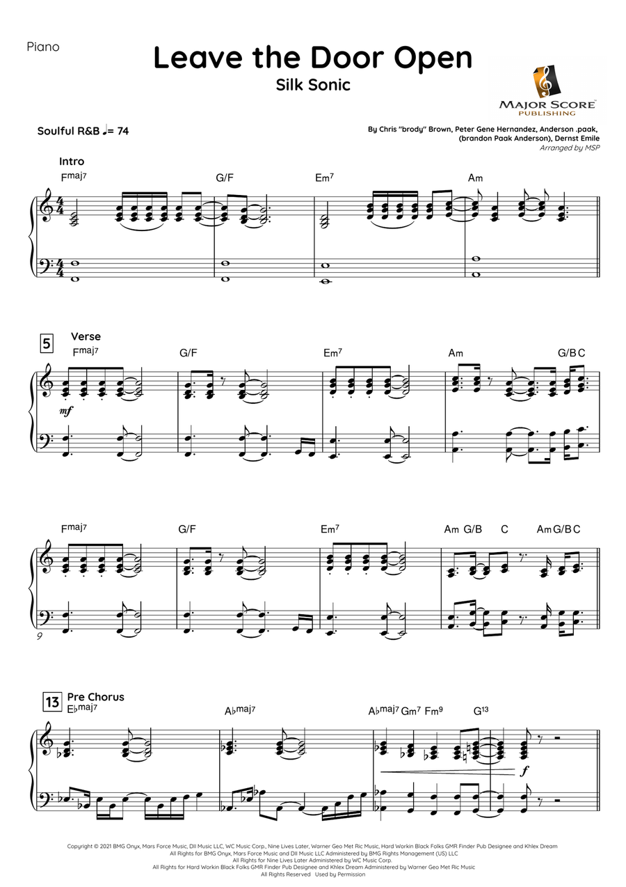 Leave The Door Open Bassoon scores gallery preview page 5
