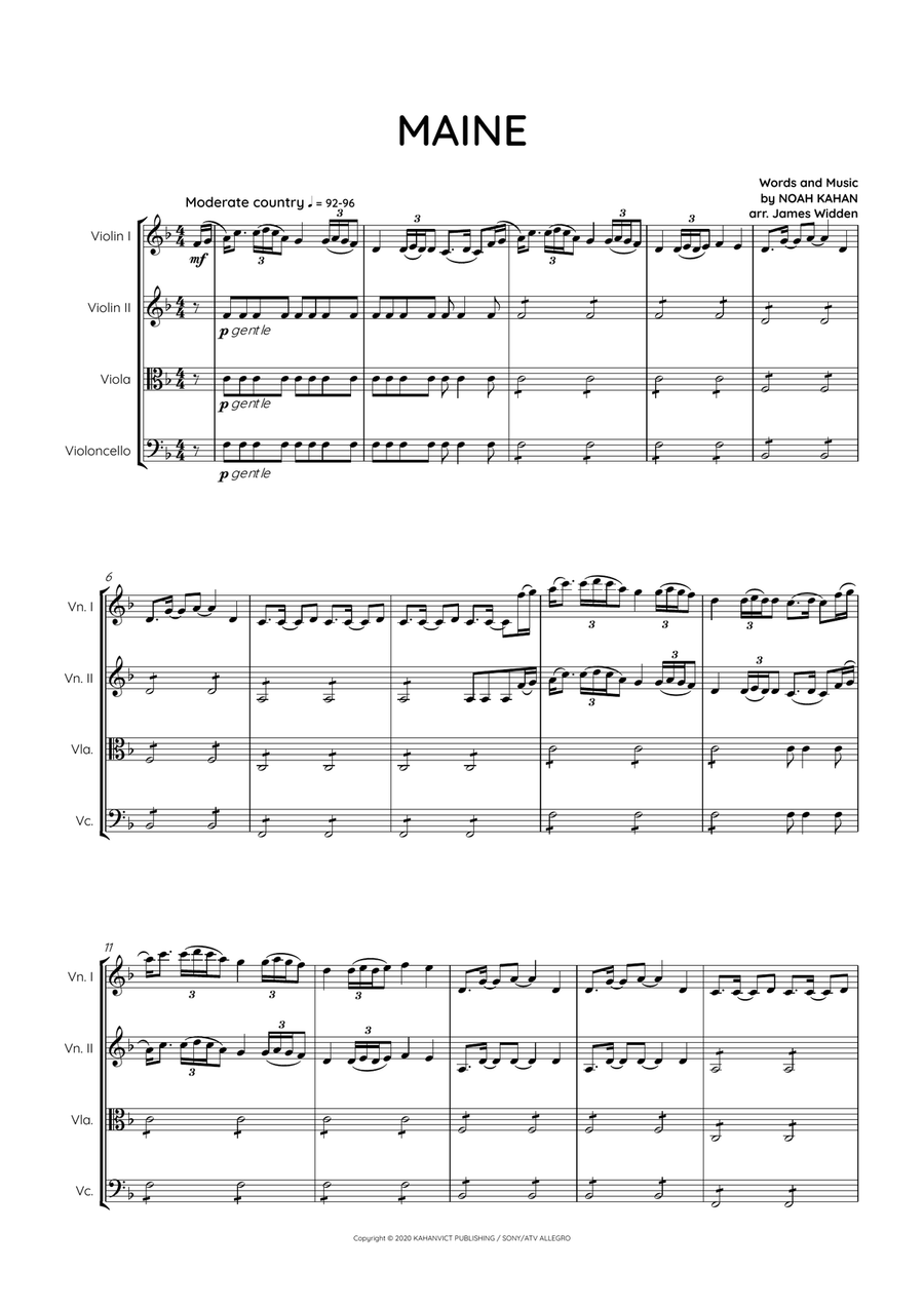 Maine String Quartet scores gallery preview page 1