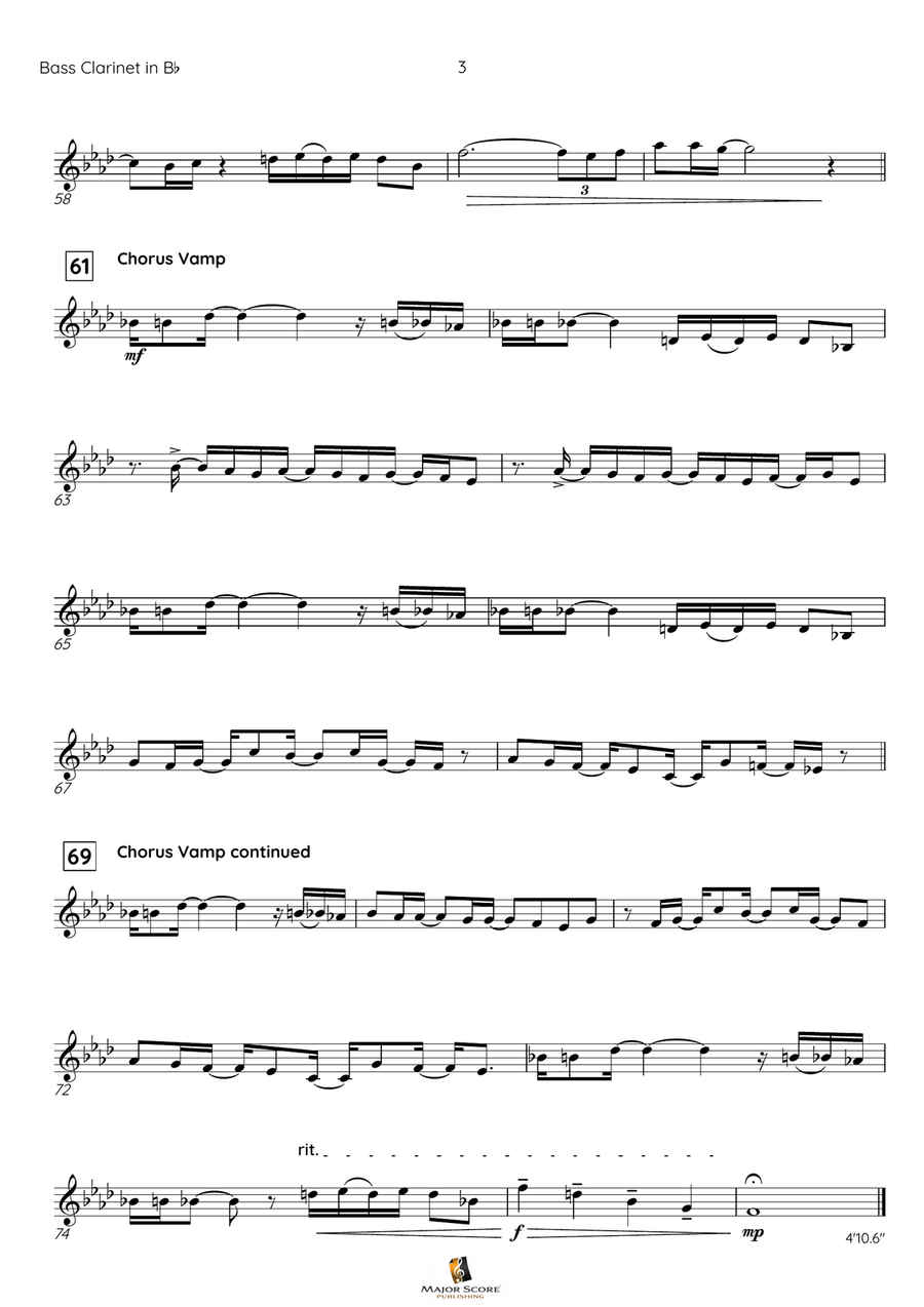 Leave The Door Open Bass Clarinet scores gallery preview page 4