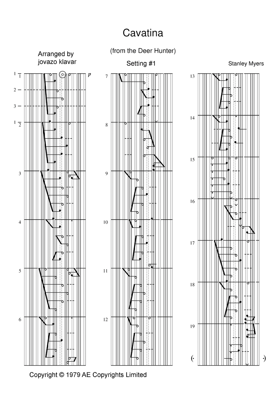 Cavatina Cavatina Piano Solo scores gallery preview page 1
