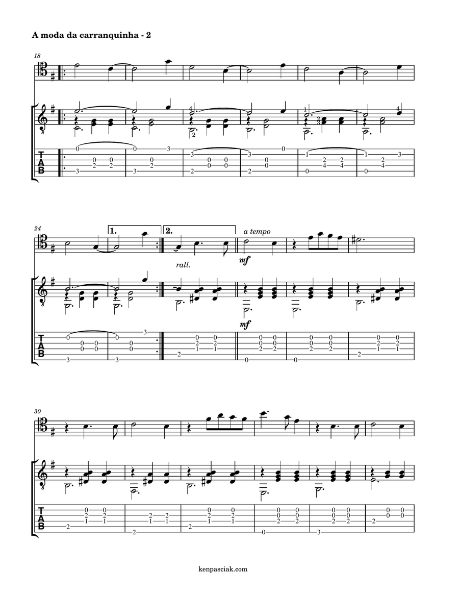 A Moda Da Carranquinha (The Carranquinha Mode) String Duet scores gallery preview page 4