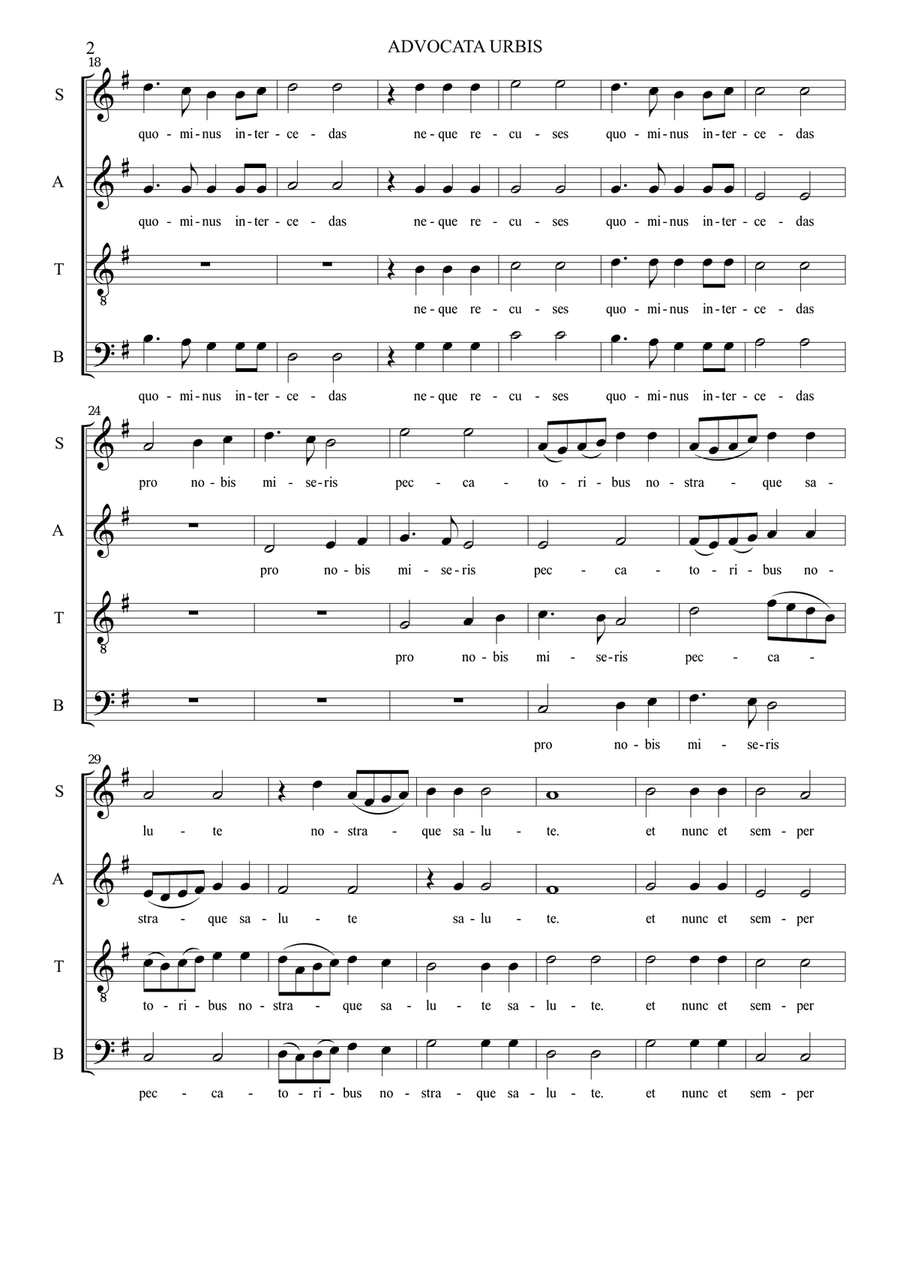 ADVOCATA URBIS ADVOCATA URBIS 4-Part scores gallery preview page 2