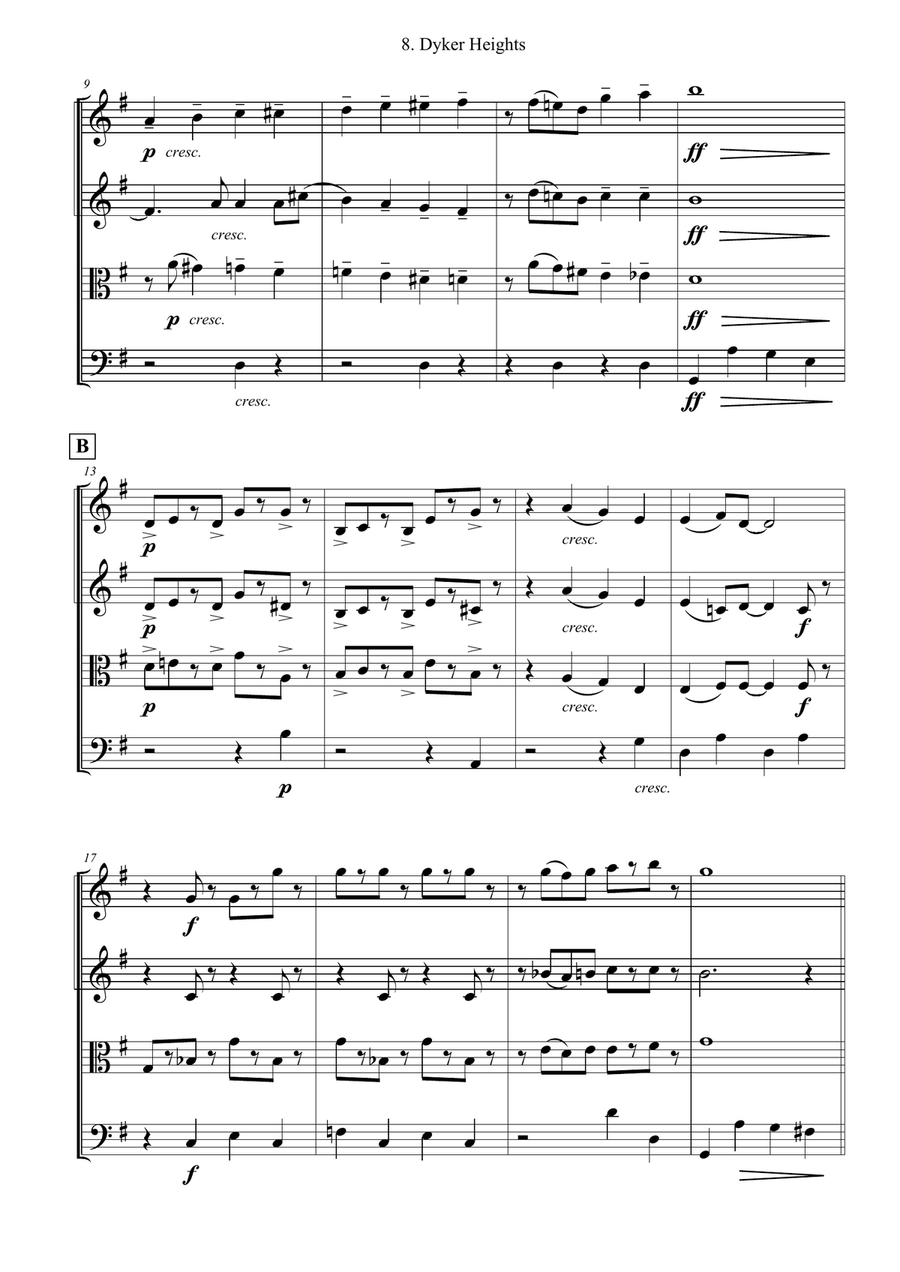 Dyker Heights Dyker Heights String Quartet scores gallery preview page 2
