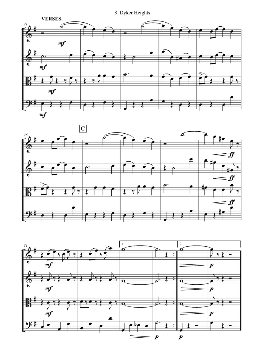 Dyker Heights Dyker Heights String Quartet scores gallery preview page 3