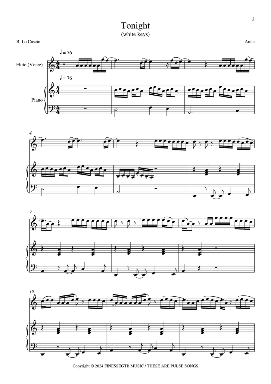 Solo Andata Solo Andata Piano, Vocal scores gallery preview page 3