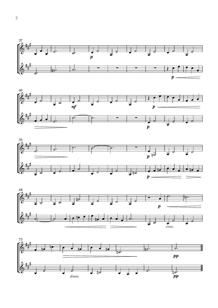 Gymnopédie 1 (French Horn Duet) - Erik Satie Brass Duet scores gallery preview page 2