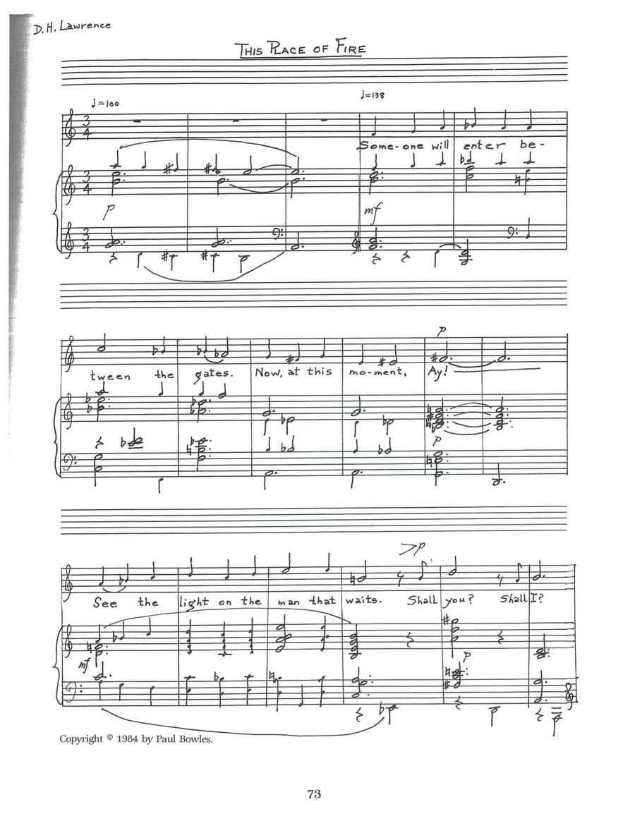 This Place of Fire This Place of Fire Piano, Vocal scores gallery preview page 1
