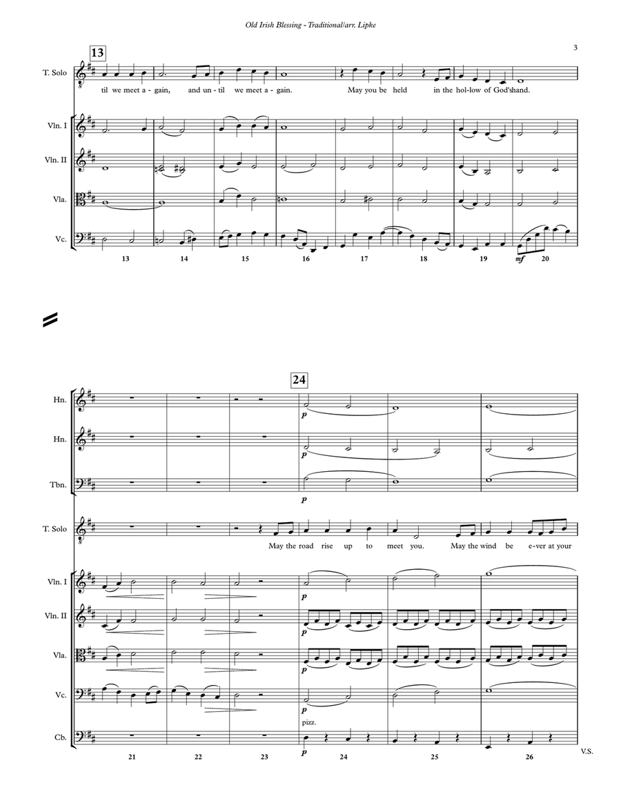 Old Irish Blessing Old Irish Blessing Chamber Orchestra scores gallery preview page 3